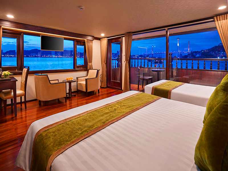 Alisa Premier Suite Balcony - 2 Pax/ Cabin (Location: 3rd and 4th deck - Jacuzzi, Private balcony with chair and table)