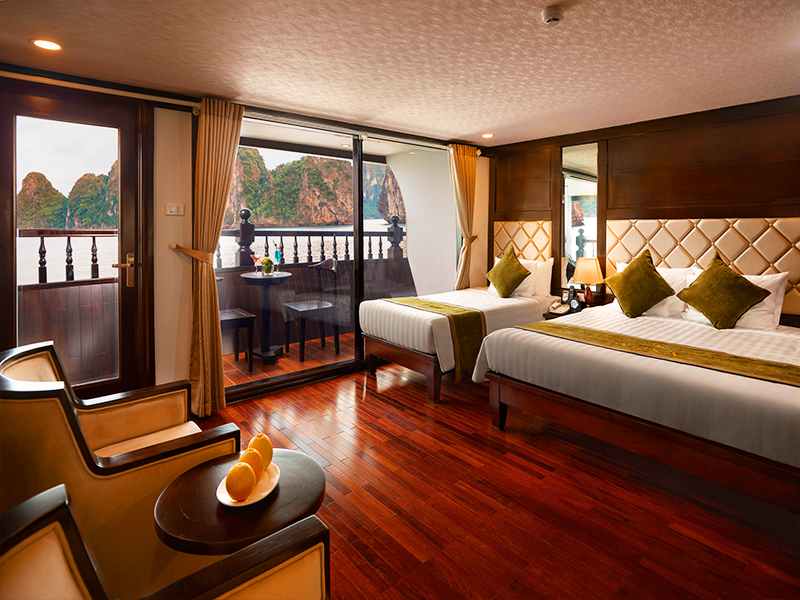 Alisa Premier Suite Balcony - 3 Pax/ Cabin (Location: 3rd and 4th deck - Jacuzzi, Private balcony with chair and table)