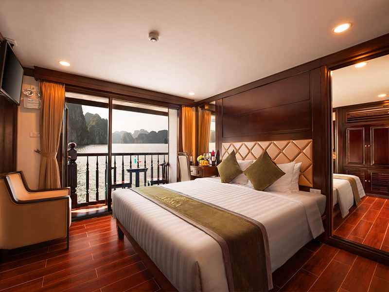 Family Connecting Premier Suite Balcony - 4 Pax/ Cabin (Location: 2nd and 3rd deck - Jacuzzi, Private balcony with chair and table)