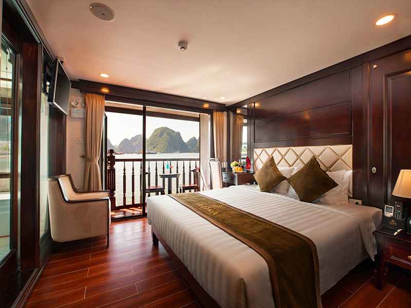 Senior Premier Suite Balcony - 2 Pax/ Cabin (Location: 1st & 3rd deck - Private balcony with chair and table)